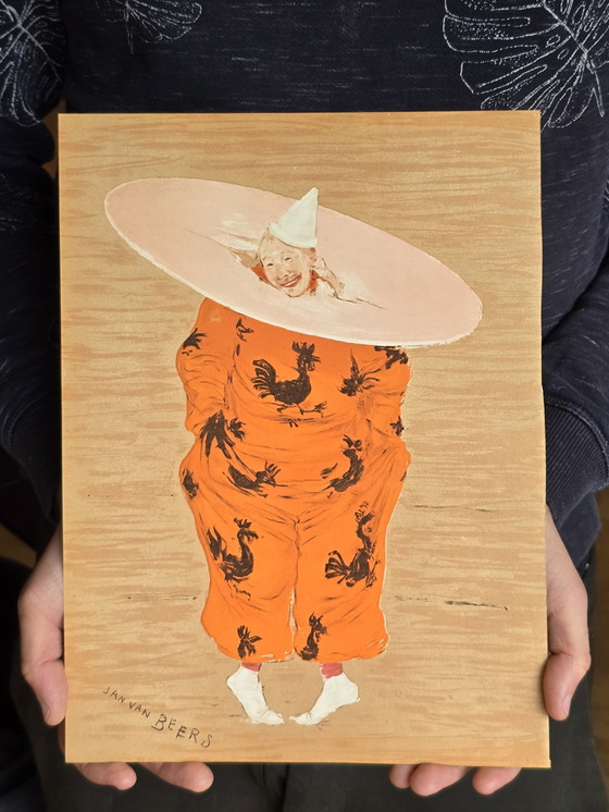 Image 1 of Lithograph, Jan Van Beers, Circus Clown From 1886