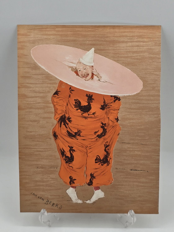Image 1 of Lithograph, Jan Van Beers, Circus Clown From 1886
