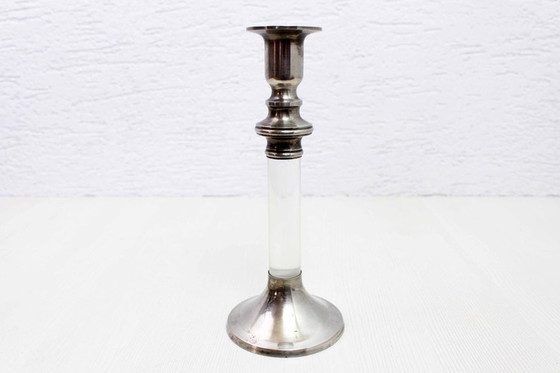 Image 1 of Candlestick in lucite and metal