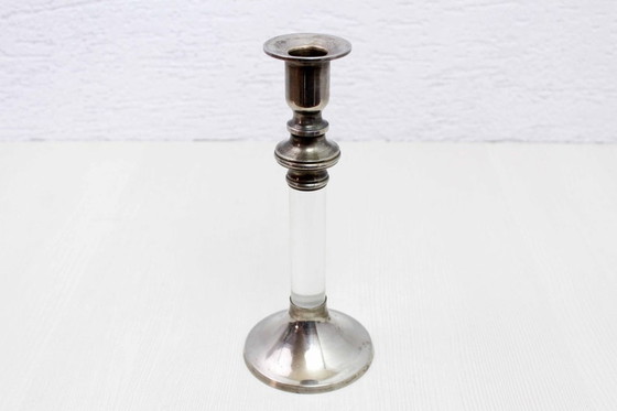 Image 1 of Candlestick in lucite and metal