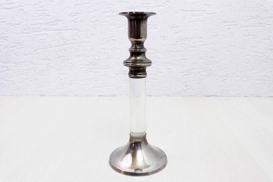 Image 1 of Candlestick in lucite and metal