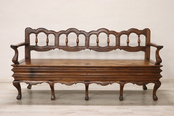 Image 1 of Wooden Antique Long Bench