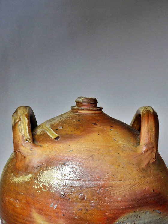 Image 1 of Xxl Antique Stoneware Jar Xixth Century French Crafts Puisaye