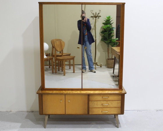 Image 1 of Armoire vintage, armoire à linge - 1950s