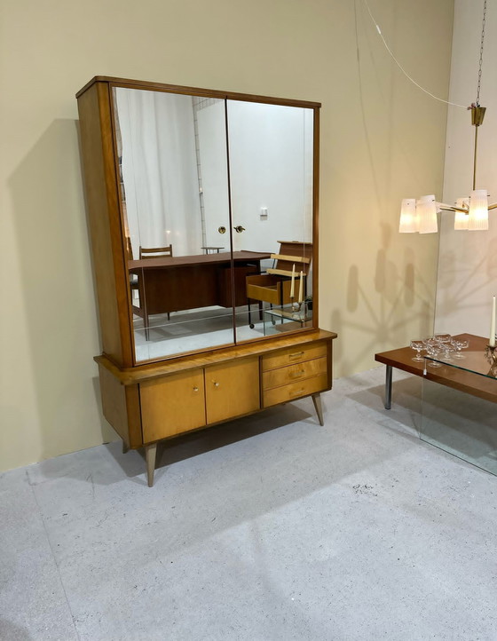 Image 1 of Armoire vintage, armoire à linge - 1950s