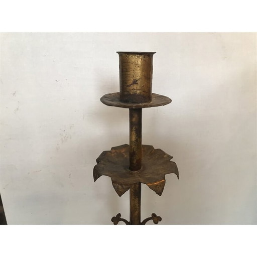 Vintage gilt metal candlestick, 1950