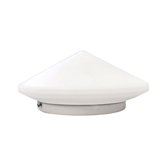 Image 1 of Lampada da soffitto rotonda in vetro bianco, Penko Pieńsk, Polonia anni '70