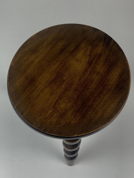 Image 1 of Tabouret paysan moderniste français avec tire-bouchons, 1950