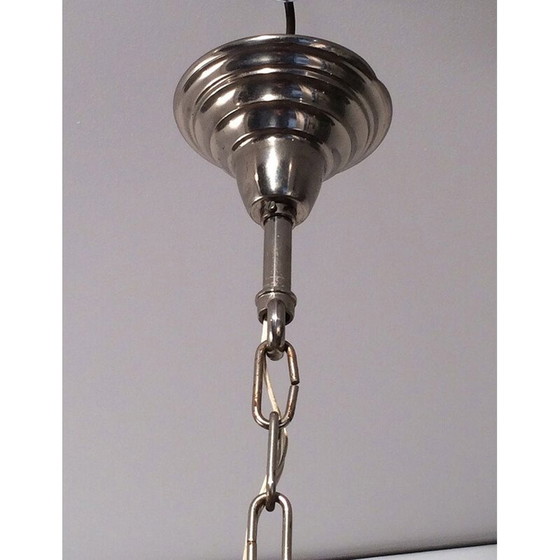 Image 1 of Lampadario francese vintage placcato argento, 1940