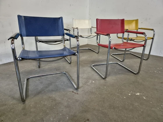 Image 1 of 5X Bauhaus Leather Chairs