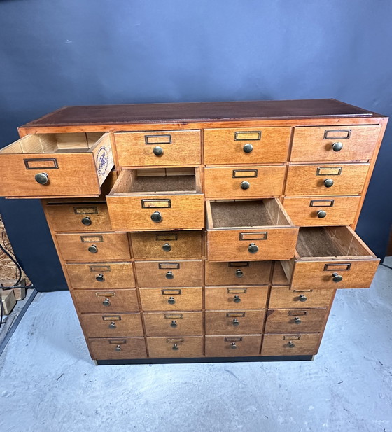 Image 1 of Antique industrial drawer cabinet