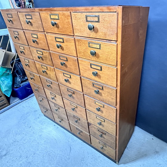 Image 1 of Antique industrial drawer cabinet