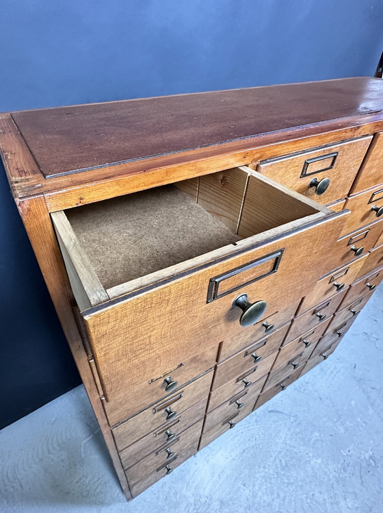 Image 1 of Antique industrial drawer cabinet