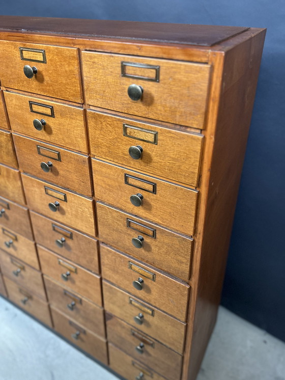 Image 1 of Antique industrial drawer cabinet