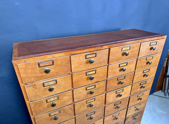 Image 1 of Antique industrial drawer cabinet