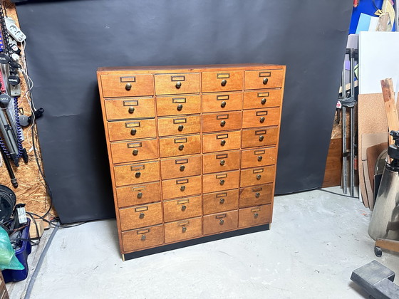 Image 1 of Antique industrial drawer cabinet