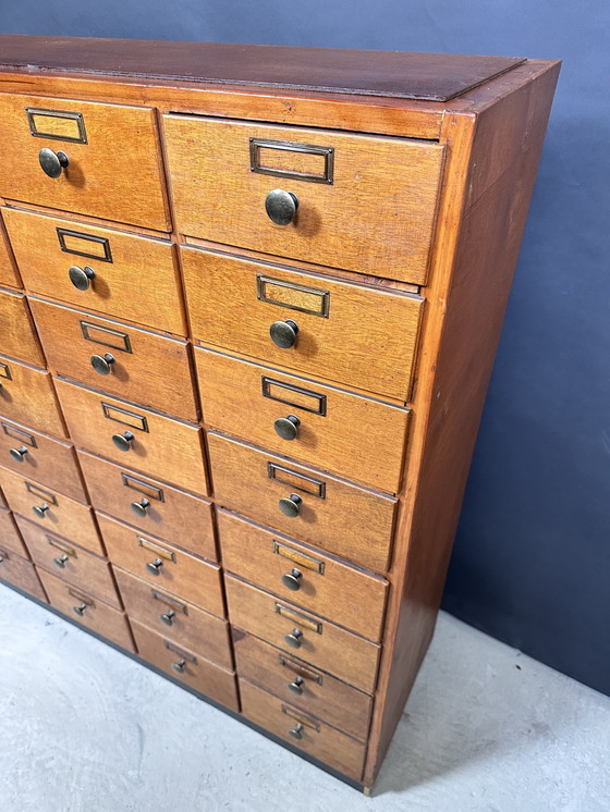 Image 1 of Antique industrial drawer cabinet