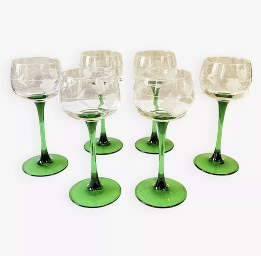 Set Of 6 Alsatian Wine Glasses