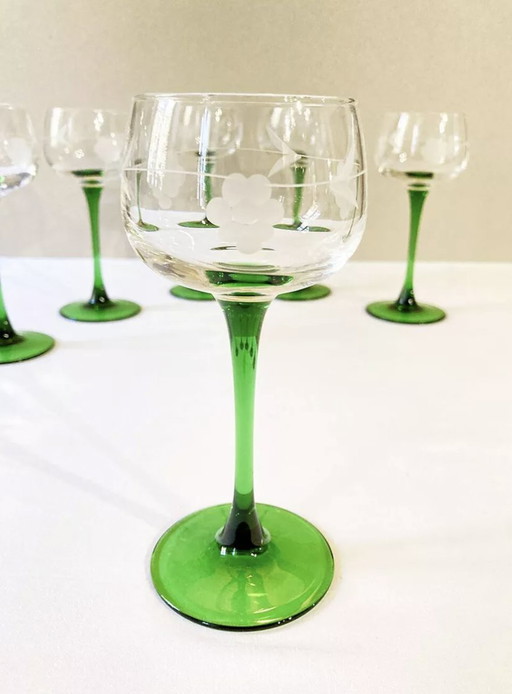 Set Of 6 Alsatian Wine Glasses