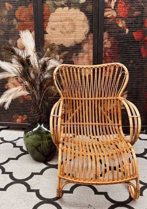 Image 1 of Rohe Rattan / Bamboo Armchair Model Belgian 8