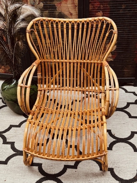 Image 1 of Rohe Rattan / Bamboo Armchair Model Belgian 8