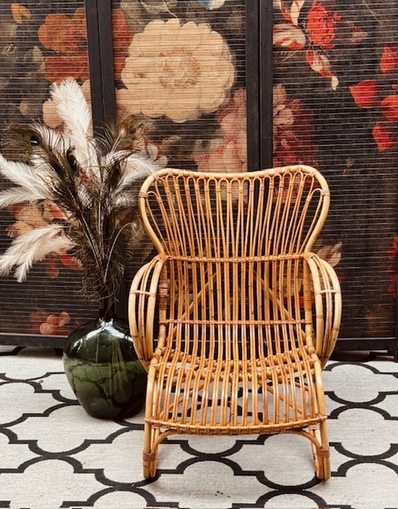 Image 1 of Rohe Rattan / Bamboo Armchair Model Belgian 8