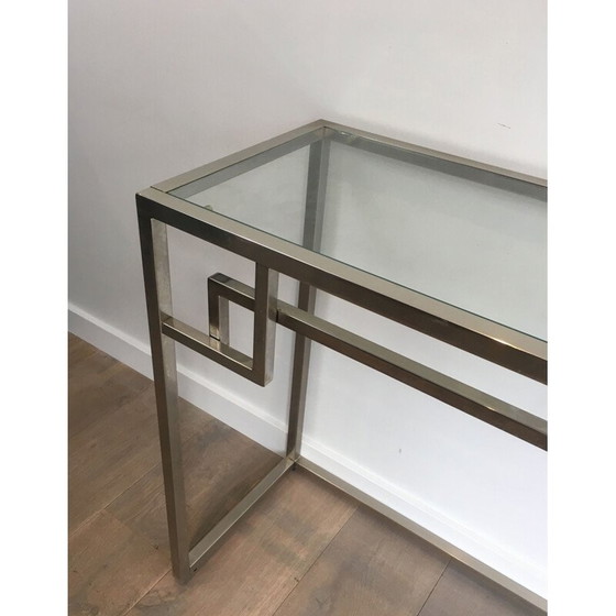 Image 1 of Vintage Chrome Console 1970