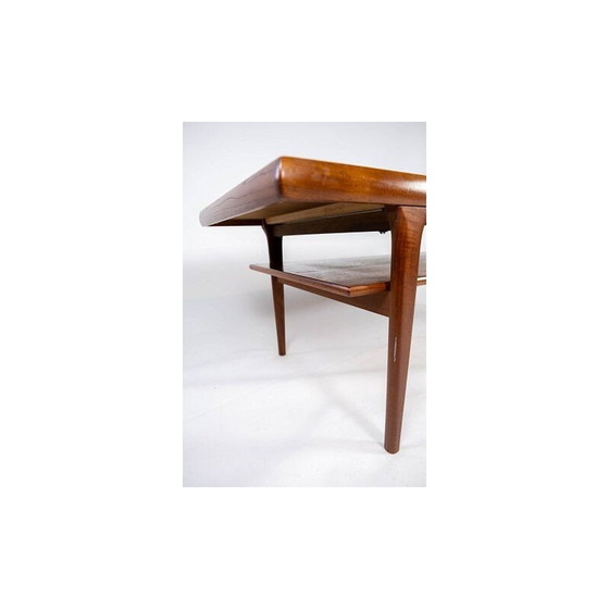 Image 1 of Tavolino da caffè vintage con ripiano in teak, Danimarca 1960