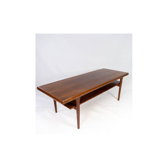 Image 1 of Tavolino da caffè vintage con ripiano in teak, Danimarca 1960
