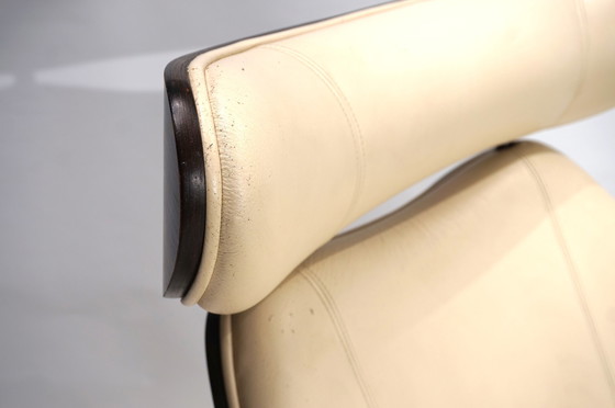 Image 1 of Stokke Varier Tok leather armchair with ottoman by Toshiyuki Kita, 1990