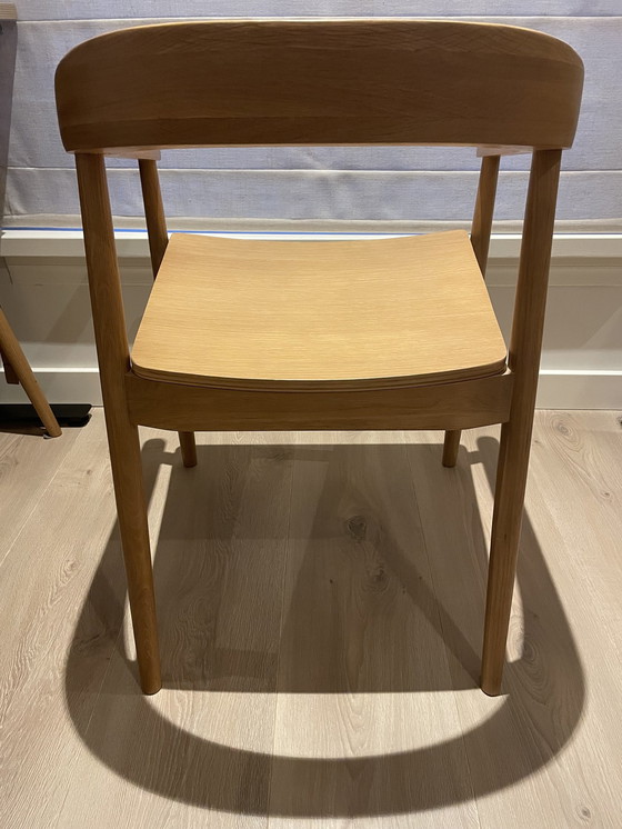 Image 1 of 2x Solid Oak Dining Chairs