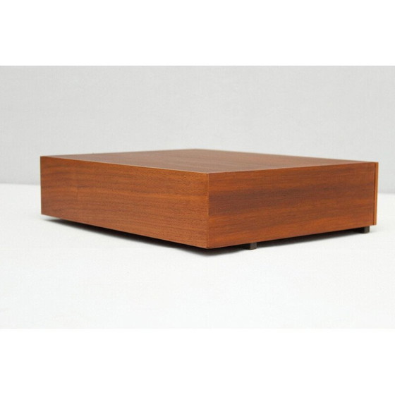 Image 1 of Vintage veneered wood vinyl record storage box for Dual, 1970