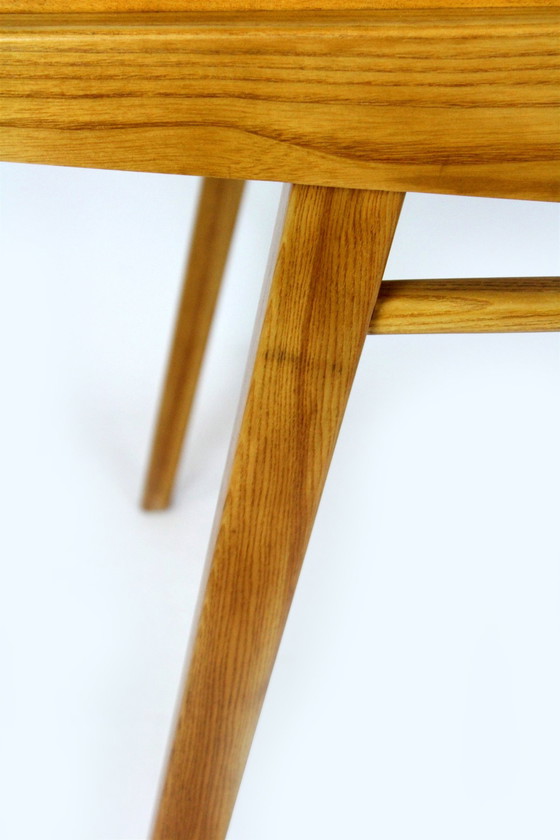 Image 1 of Restored Ash Veneered Extendable Dining Table, 1960S