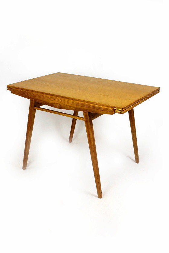 Image 1 of Restored Ash Veneered Extendable Dining Table, 1960S