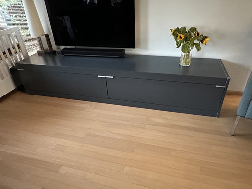 Pastoe TV Cabinet, L-Series Gray, With Large Drawer.