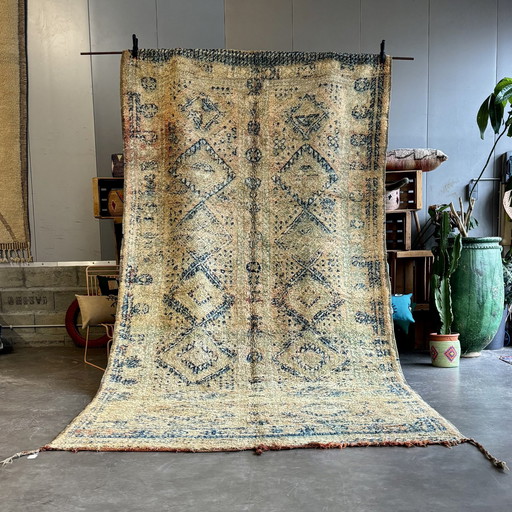 Large Moroccan Vintage Boujad Rug 