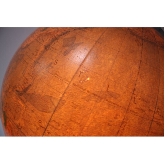 Image 1 of Mid-century light glass globe with wooden base by Paul Rath, 1950s