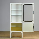 Cabinet médical vintage en fer et verre, années 1970