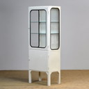 Vintage Iron And Glass Medical Cabinet, 1970’s