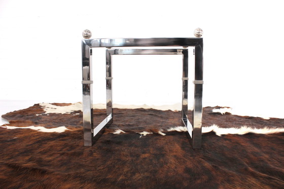 Image 1 of as new, Peter Ghyczy T29 “Biri” Coffee Table, new glass plate, stainless steel frame