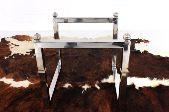 Image 1 of as new, Peter Ghyczy T29 “Biri” Coffee Table, new glass plate, stainless steel frame