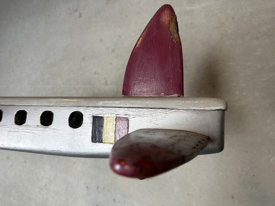 Image 1 of Aeroplano giocattolo XL vintage - Legno
