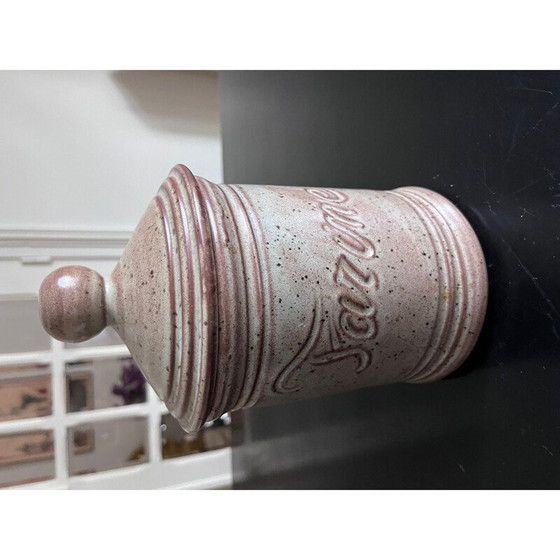 Image 1 of Set of 3 vintage Vallauris ceramic covered pots, 1970