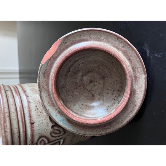 Image 1 of Set of 3 vintage Vallauris ceramic covered pots, 1970