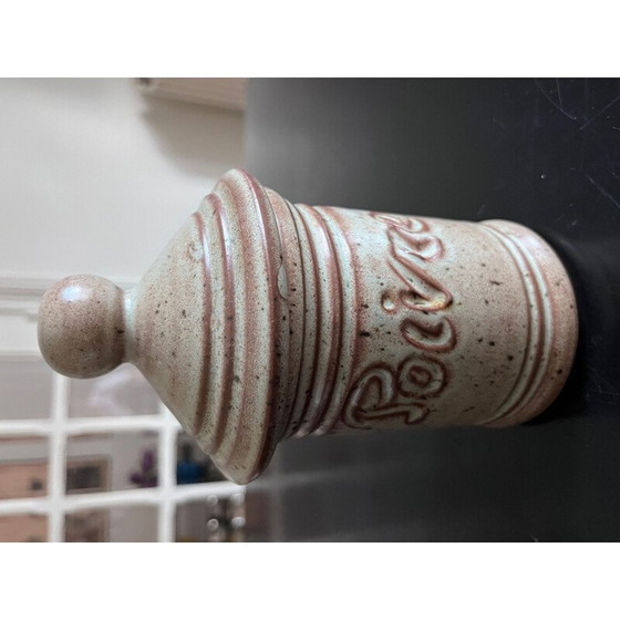 Image 1 of Set of 3 vintage Vallauris ceramic covered pots, 1970