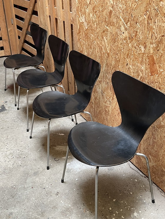 Image 1 of 4x chaises Arne Jacobsen 1971