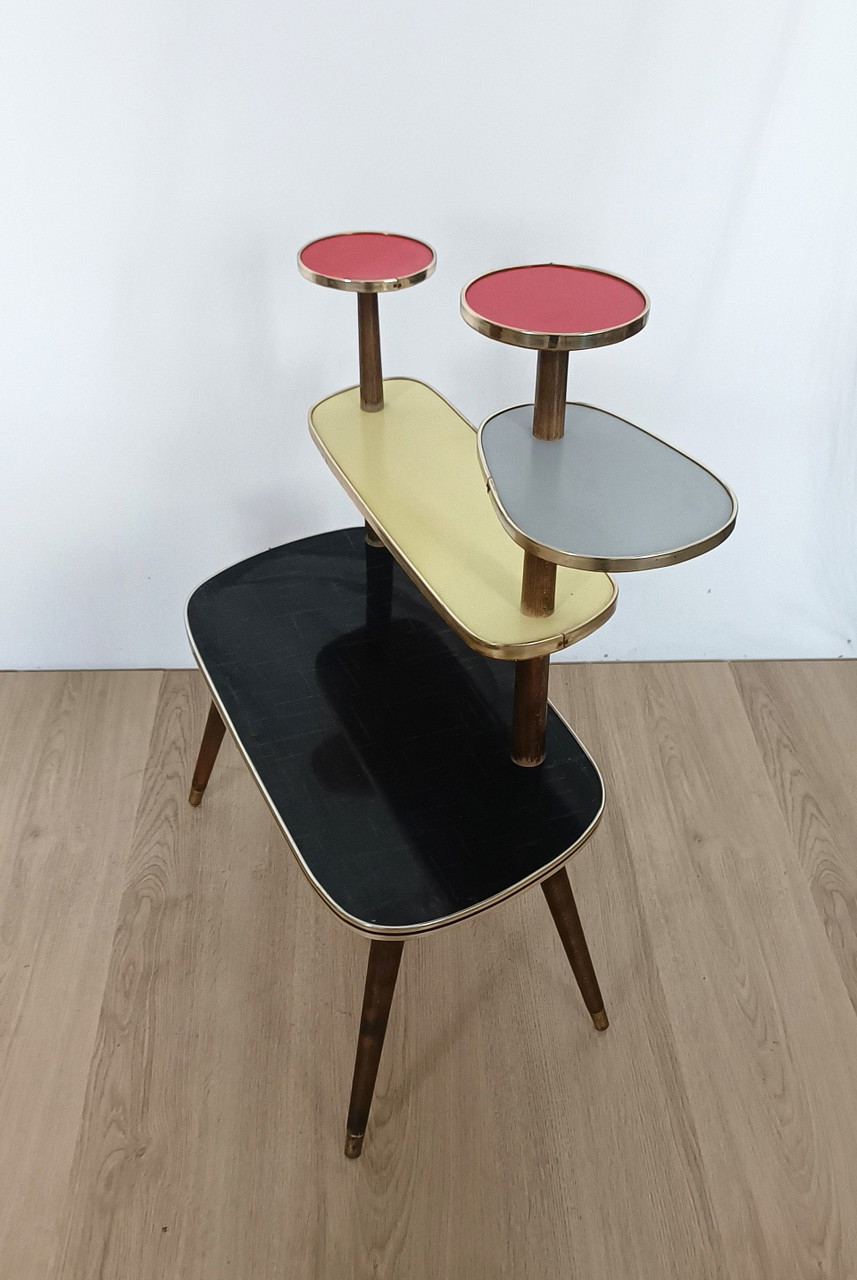 Mesa para plantas multicolor de los años 50