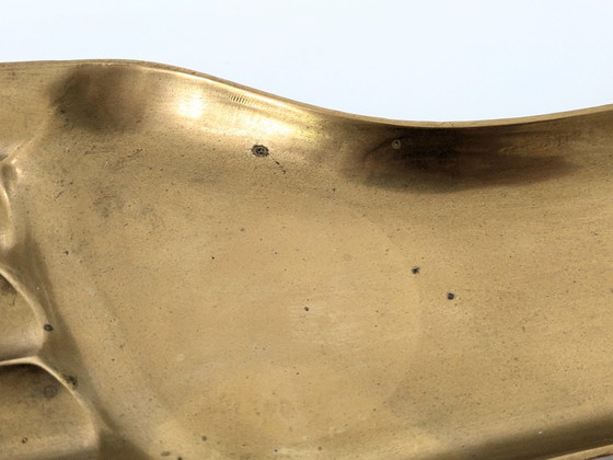 Image 1 of 1960S Brass Foot Tray | Midcentury Decor