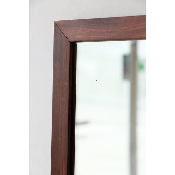 Image 1 of Rectangular vintage mirror with teak frame, 1960