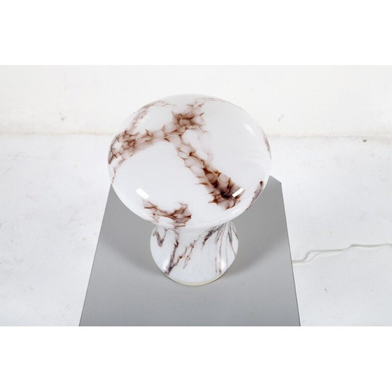 Image 1 of Vintage Opaline mushroom table lamp by Ivan Jakes for Osvetlovcici Sklo, 1970s 